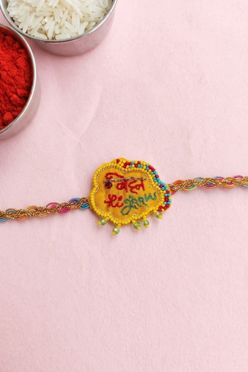Stylish Handmade Multi-Color Beaded Rakhi for Brothers & Sisters