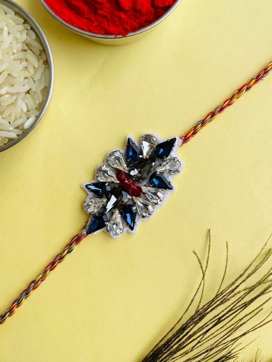 Charming Handcrafted Red-White Beaded Rakhi for Brother 2026