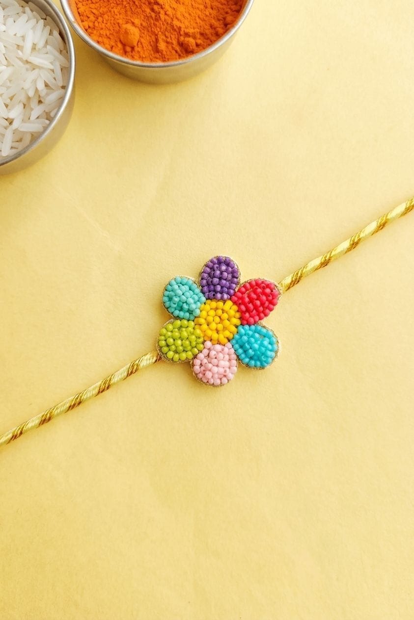 Multicolor Beaded Handmade Rakhi 2026 for Kids & Men