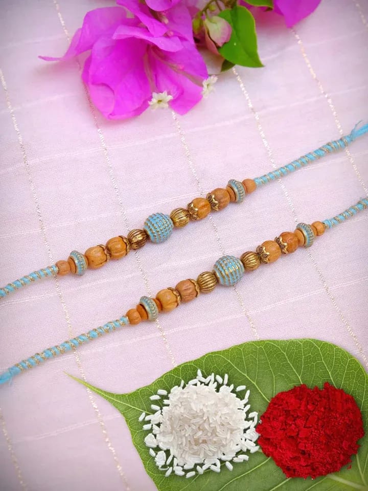 2026 Rakhi Combo Set in Multi-Color Alloy, Crystal, & Fabric