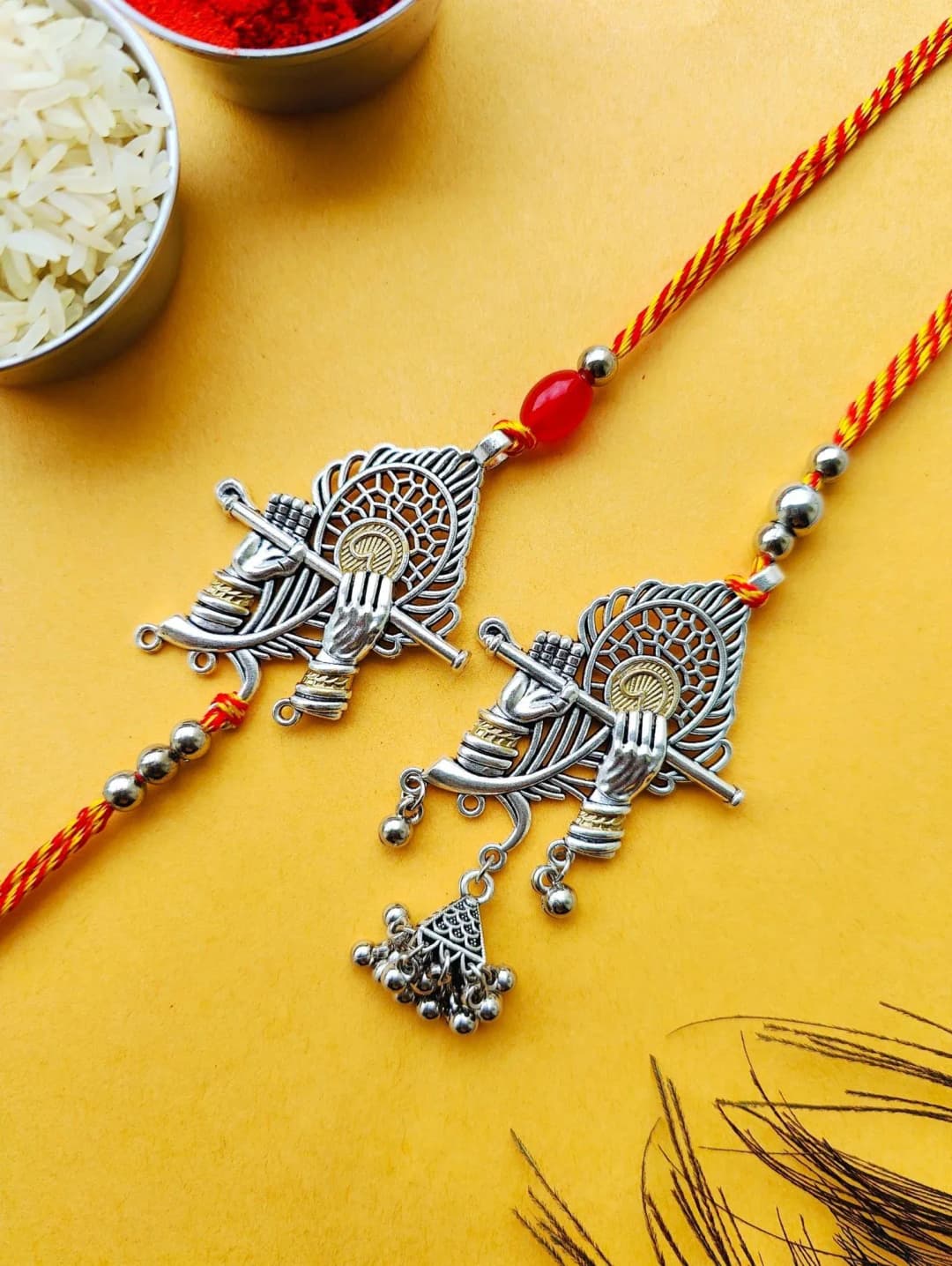 Graceful Bhaiya Bhabhi Rakhi Set - The Best Pair of Two