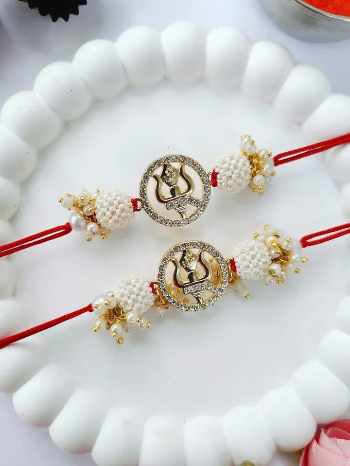 TriShul DeSign Couple Rakhi Set for Bhaiya Bhabhi