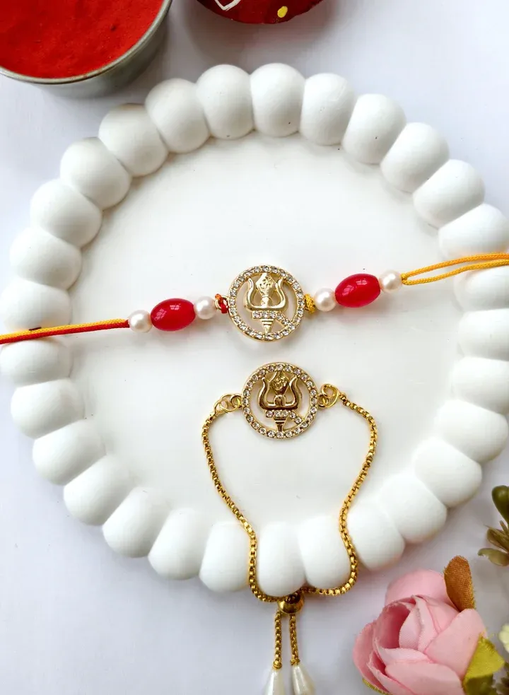 Trishul Rakhi Set for Bhaiya Bhabhi