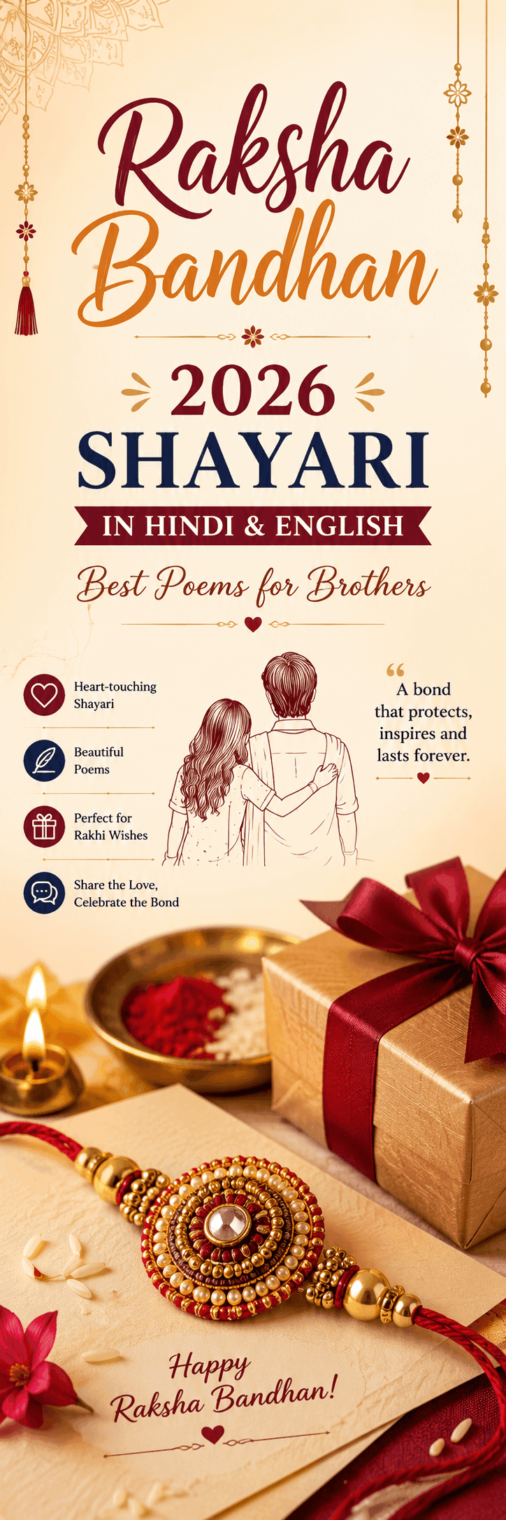 Raksha Bandhan 2026 Shayari in Hindi & English: Best Poems for Brothers