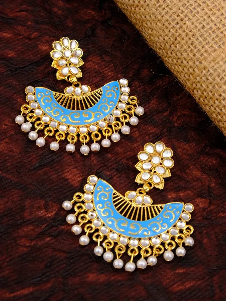 Marshala PInk Pearl Mirror Work Dangler Earrings for Women