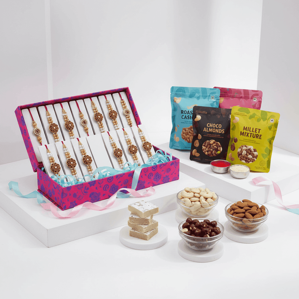 Premium Dry Fruits Rakhi Hamper – Online India Delivery