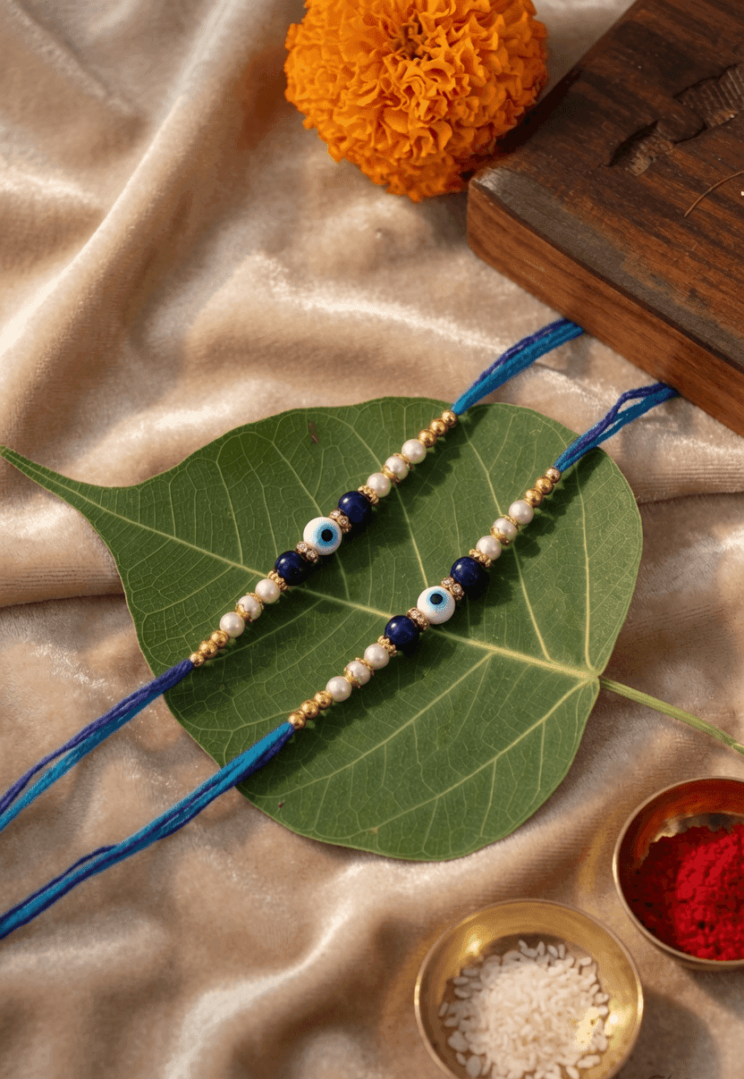 Multicolored Rakhi Combo Set - Alloy, Crystal, and Fabric for Brother