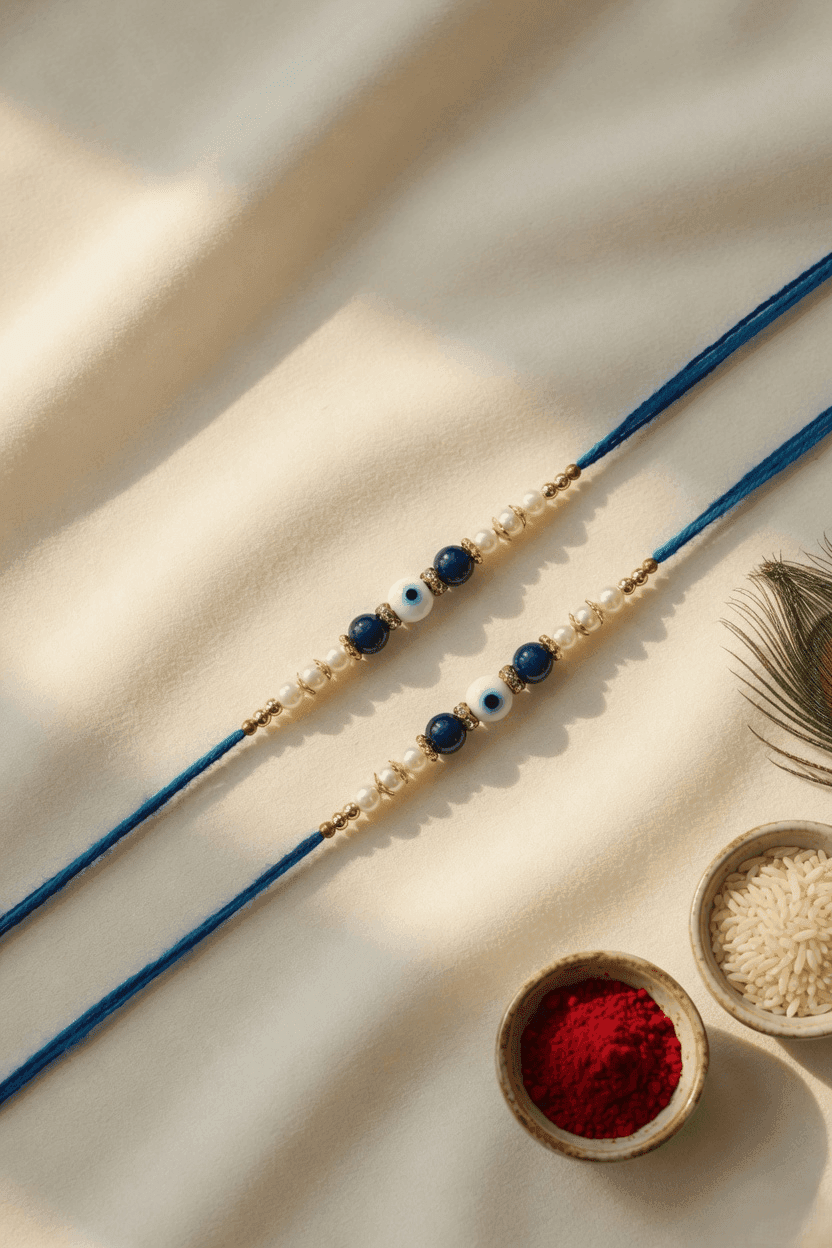 Multicolored Rakhi Combo Set - Alloy, Crystal, and Fabric for Brother