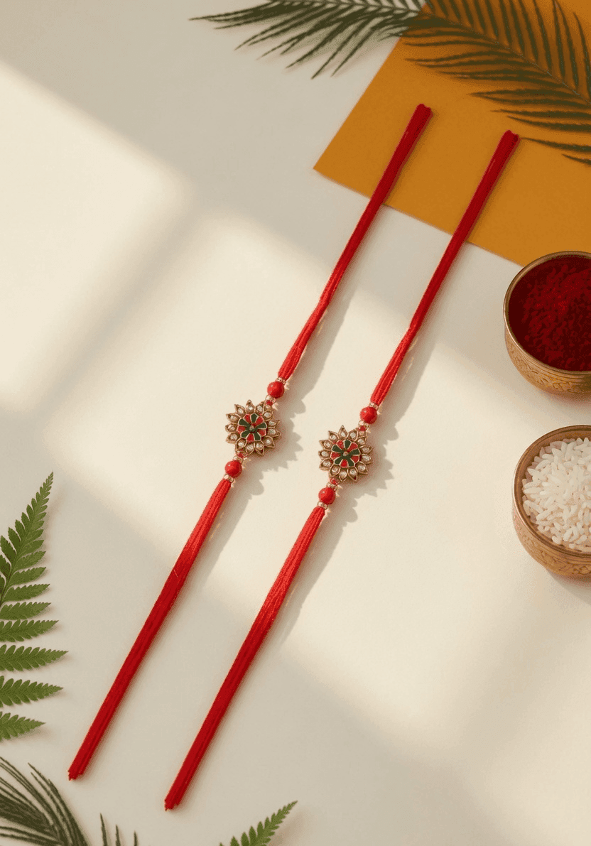 Colorful Alloy & Crystal Rakhi Combo Set 2026: A Gift For Every Brother