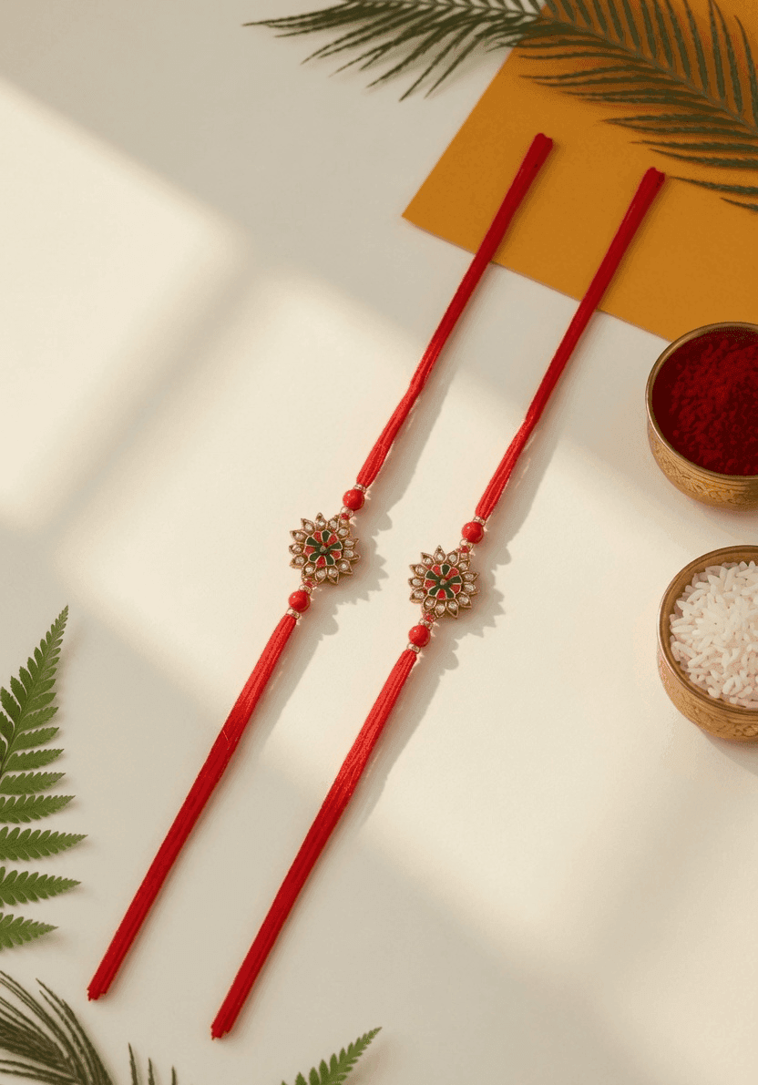 Colorful Alloy & Crystal Rakhi Combo Set 2026: A Gift For Every Brother