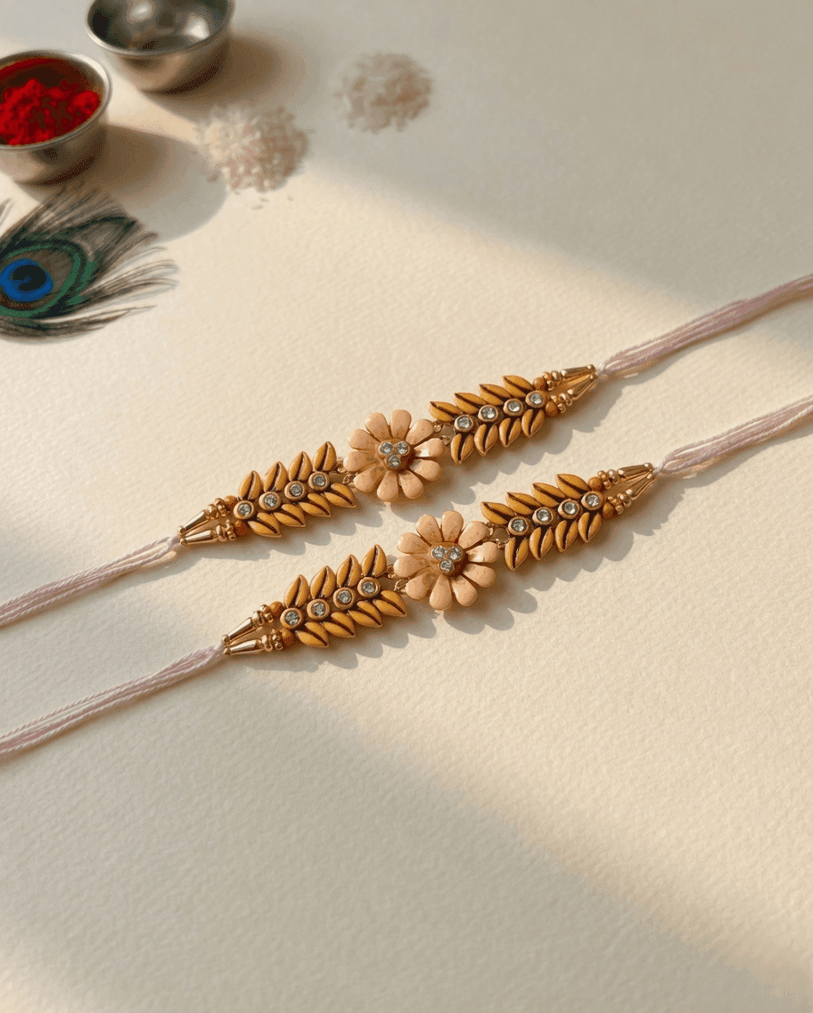 Rakhi 2026: Multi-Color Rakhi Set for Brother, Alloy & Crystal Crafted