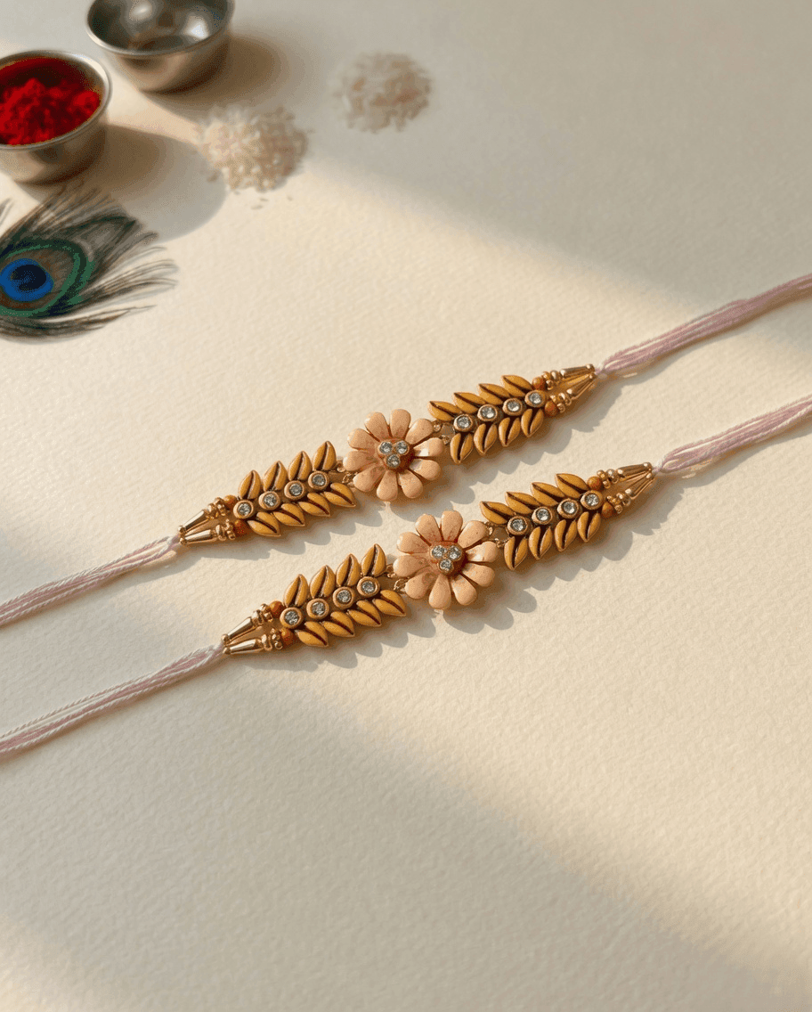 Rakhi 2026: Multi-Color Rakhi Set for Brother, Alloy & Crystal Crafted