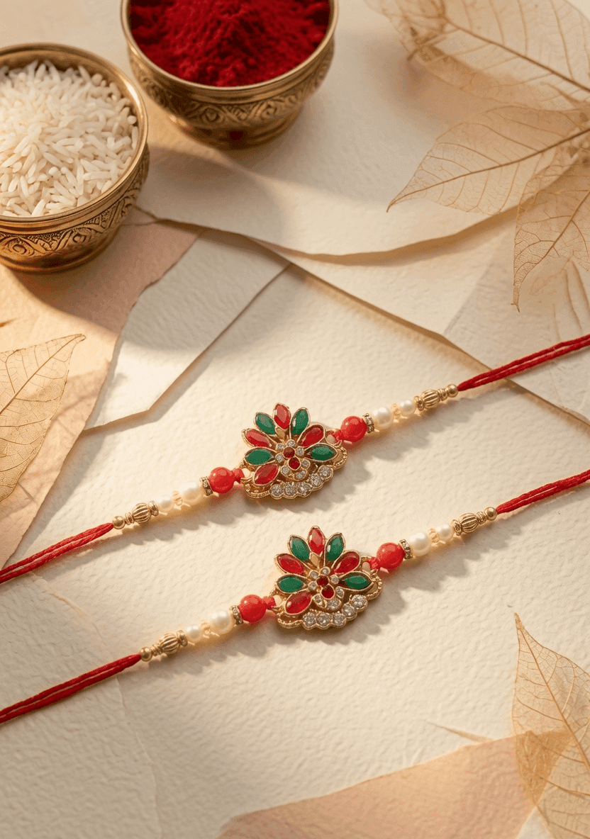 Multi-Color Crystal Alloy Rakhi Set for Brothers: Ideal 2026 Gift