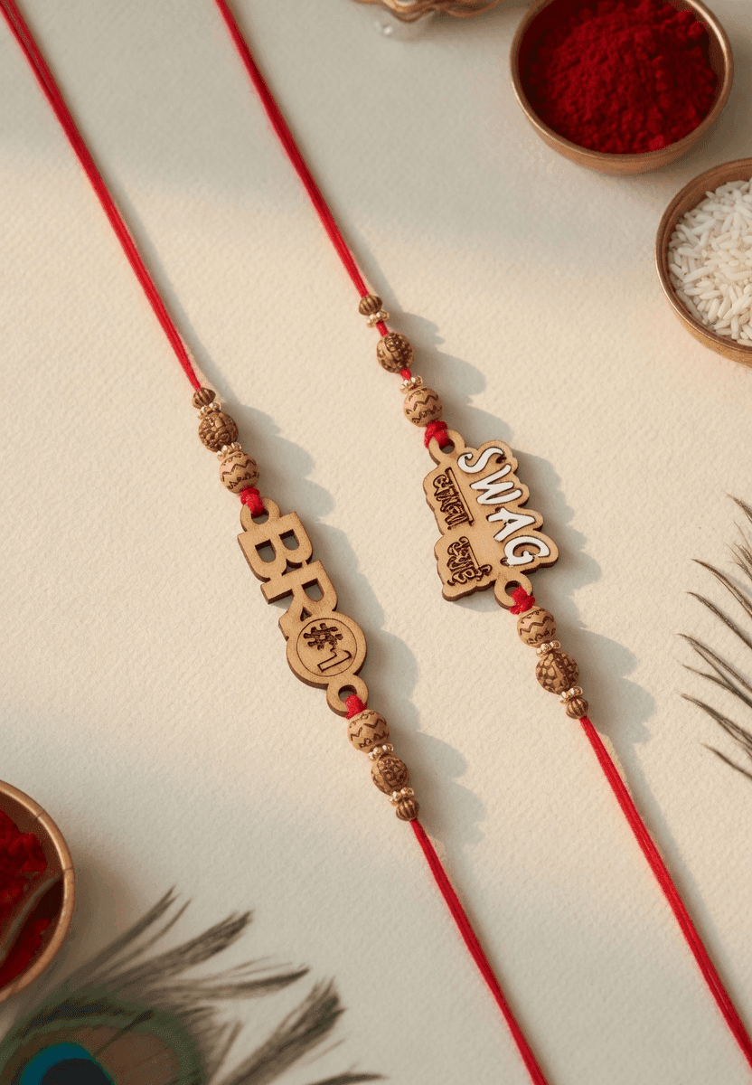 Festive Multicolor Rakhi Combo Set - Collection in Alloy, Crystal & Fabric