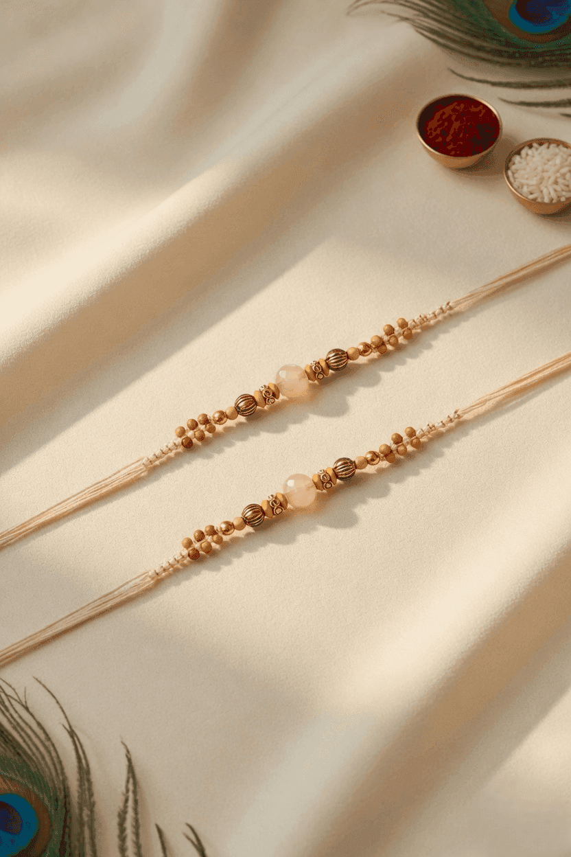 Alloy and Crystal Rakhi Combo Set - Multi-Colored Rakhi Set for Brother 2026