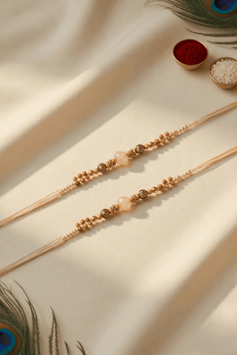Alloy and Crystal Rakhi Combo Set - Multi-Colored Rakhi Set for Brother 2026