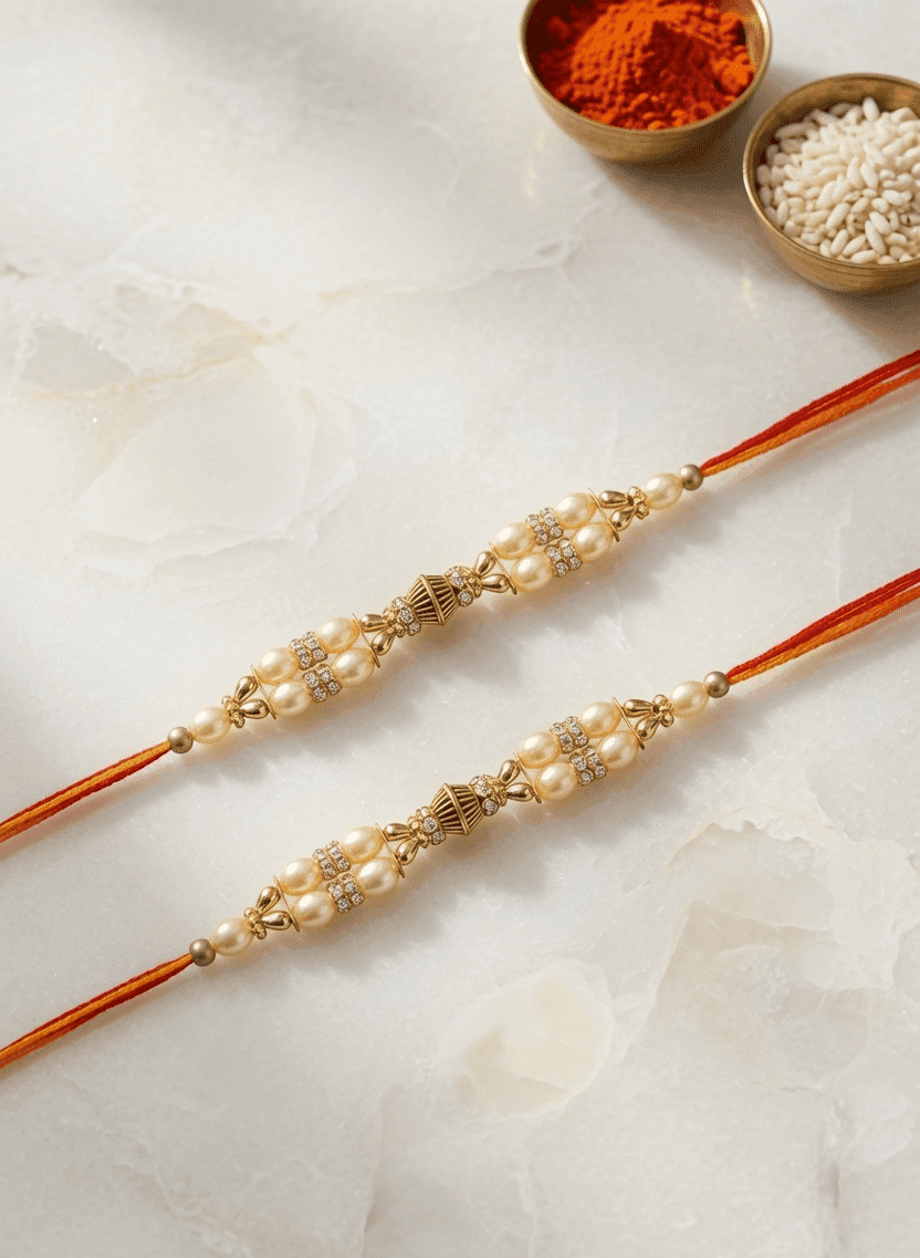 Rakhi 2026: Alloy, Crystal, Fabric Multi-Colored Rakhi Set for Brother
