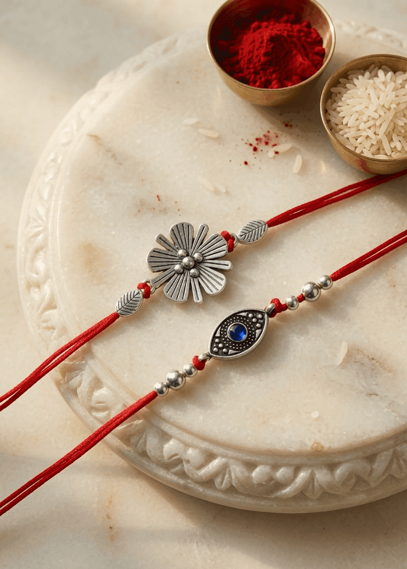 Silver Beaded Rakhi 2026 - A Perfect Bracelet for Brothers