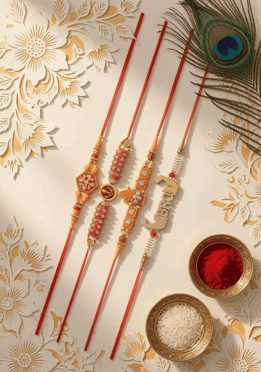 Colorful Alloy Rakhi Combo Set: 2026 Edition for Brother