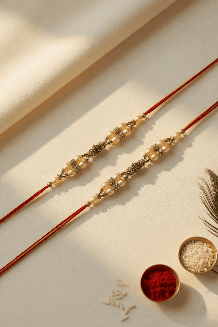Rakhi 2026: Alloy, Crystal, Fabric Multi-Colored Rakhi Set for Brother