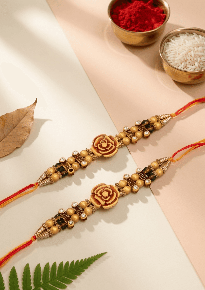 Multicolor Rakhi Combo Set 2026 - Alloy, Crystal, Fabric for Brother