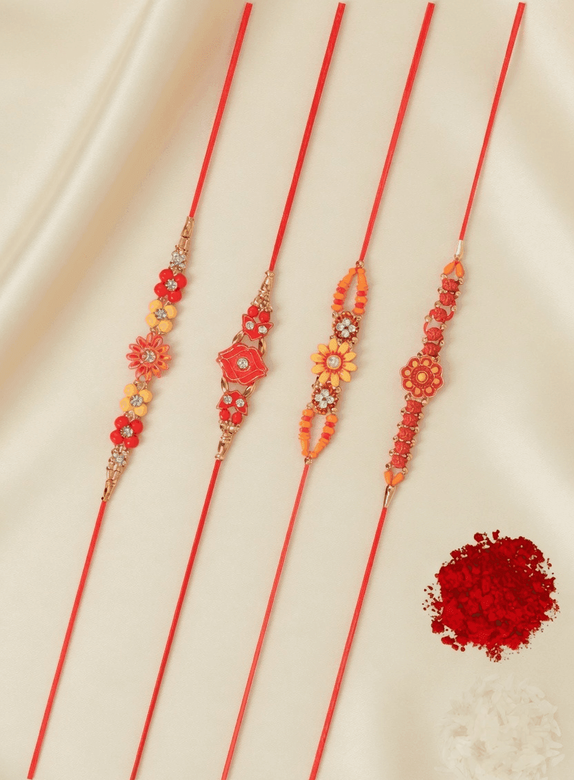 Colorful 2026 Alloy Rakhi Gift Combo for Loving Brothers