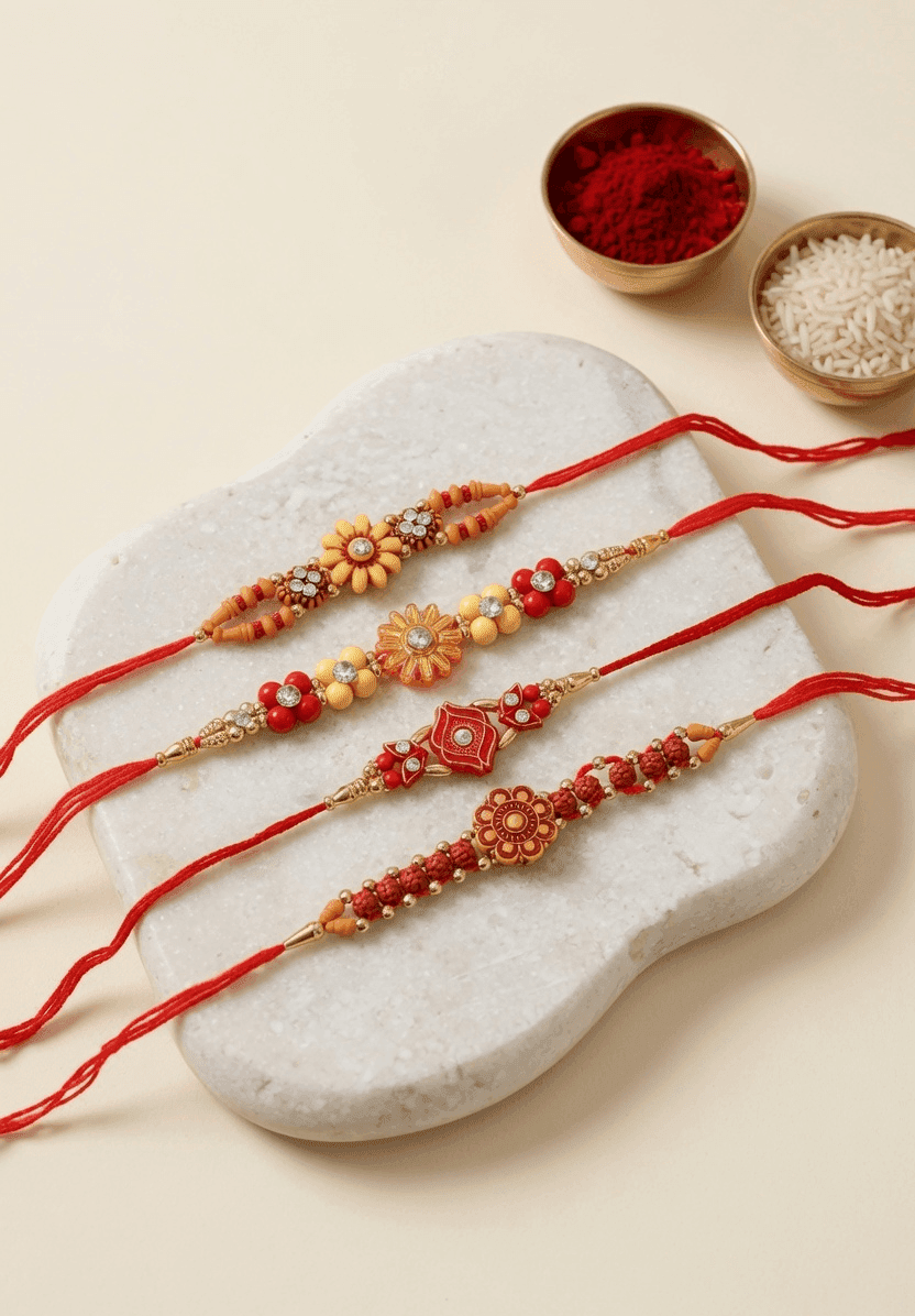 Colorful 2026 Alloy Rakhi Gift Combo for Loving Brothers