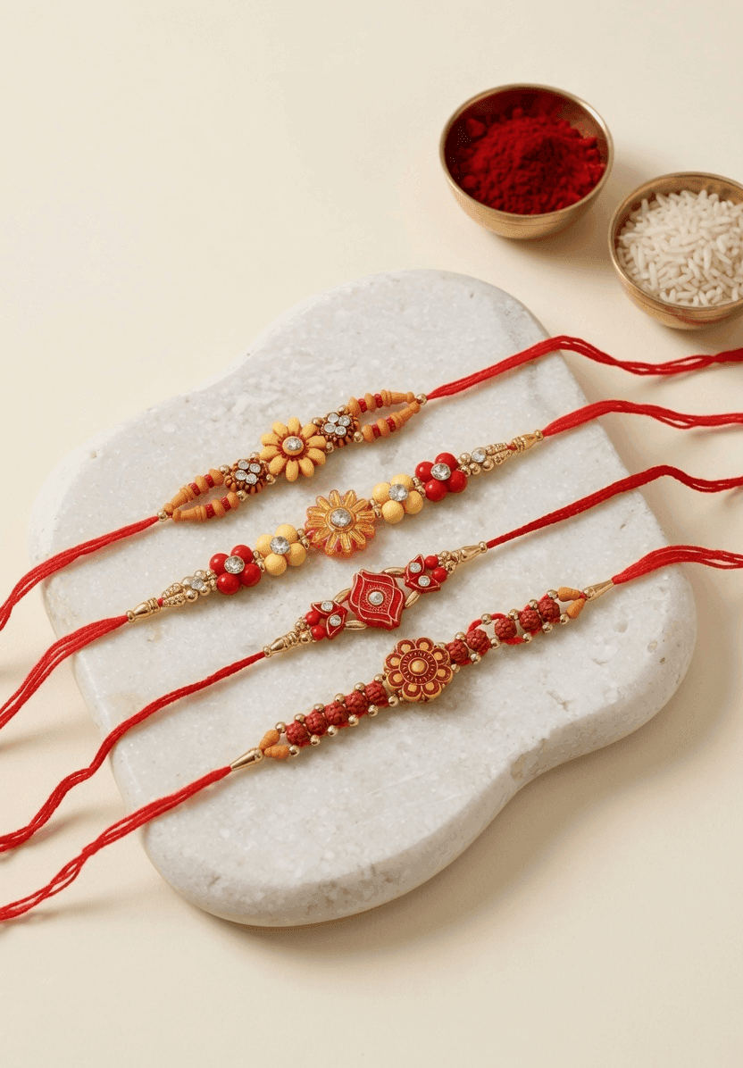 Colorful 2026 Alloy Rakhi Gift Combo for Loving Brothers