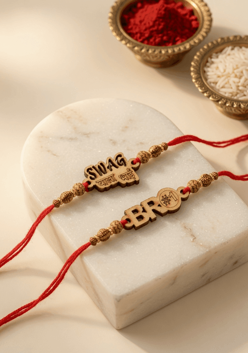 Festive Multicolor Rakhi Combo Set - Collection in Alloy, Crystal & Fabric