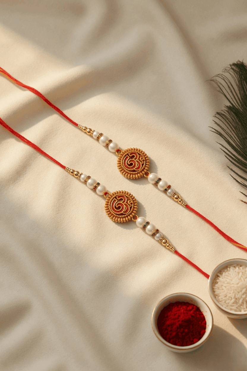 Dazzling Rakhi Combo Set 2026, Multi-Colored Alloy & Crystal Made