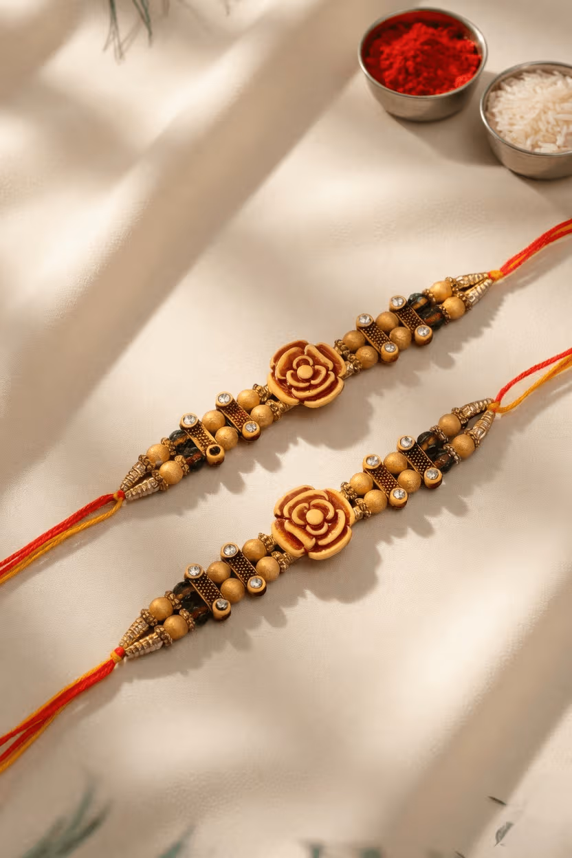 Multicolor Rakhi Combo Set 2026 - Alloy, Crystal, Fabric for Brother