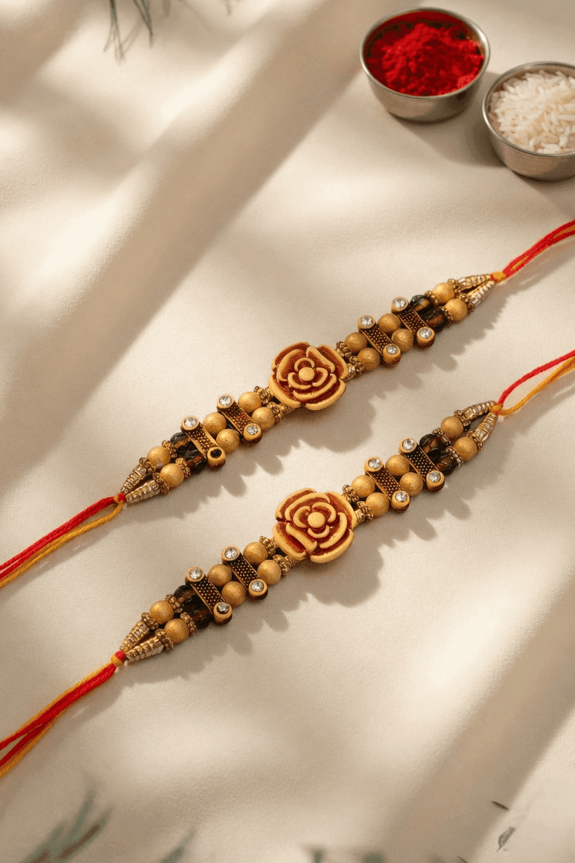 Multicolor Rakhi Combo Set 2026 - Alloy, Crystal, Fabric for Brother