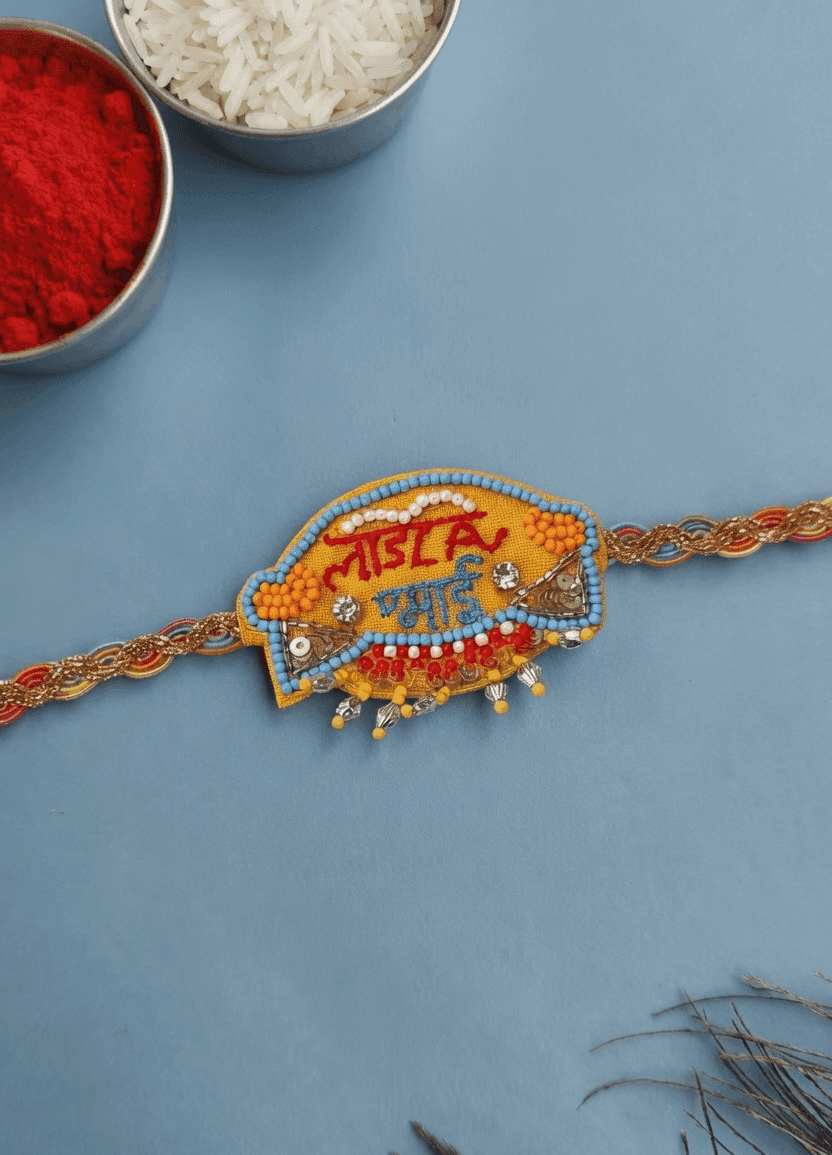 Multicolor Beaded 2026 Handmade Stylish Rakhi for Men