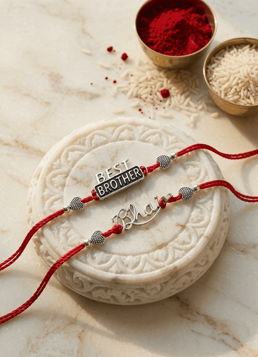Enchanting Silver Alloy Rakhi 2026 - The Ultimate Gift for Brothers