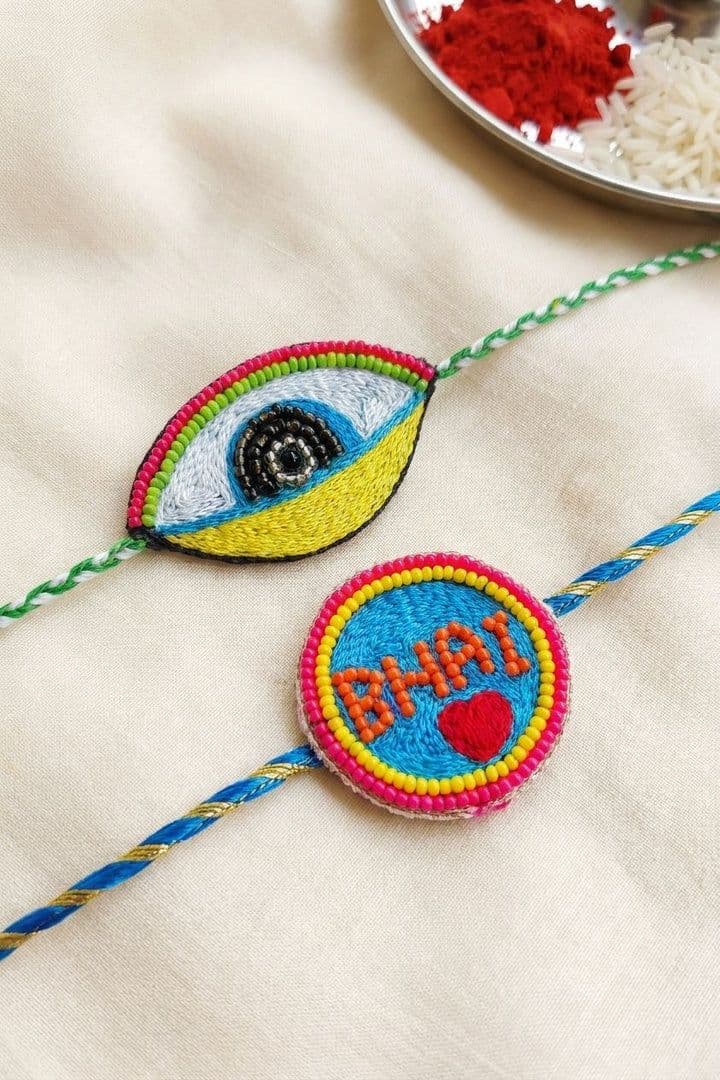 Colorful Handcrafted Rakhi: Embrace Tradition with Kundan & Beads Online