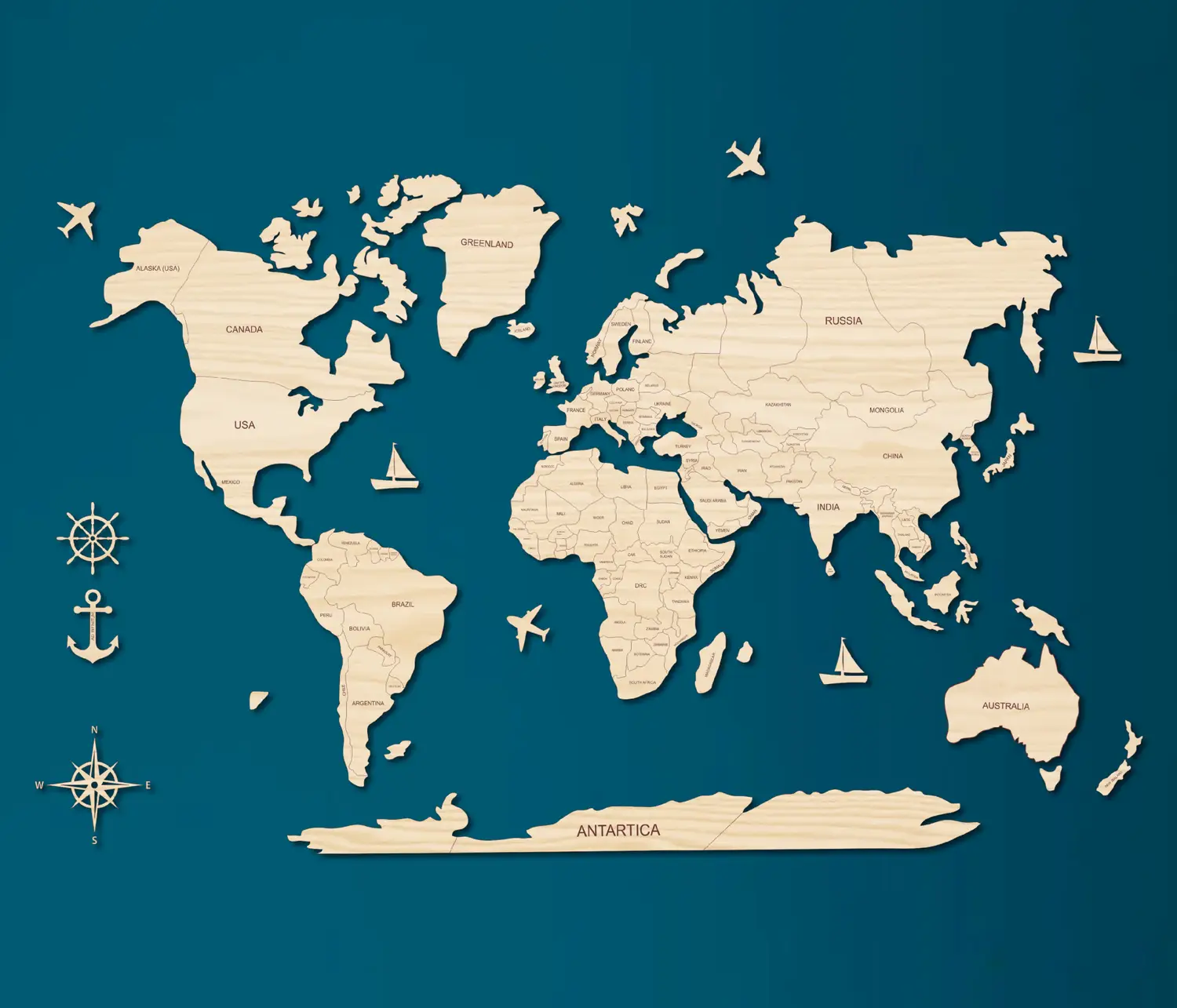 Global distribution logistics network map visualization